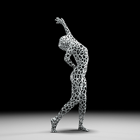 Maillage de type Voronoi sur un scan corporel