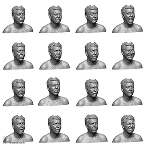 Facial expressions - Raw 3D scans