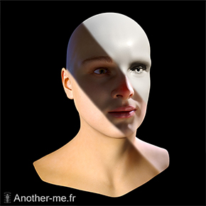 Photorealist rendering of a face scan